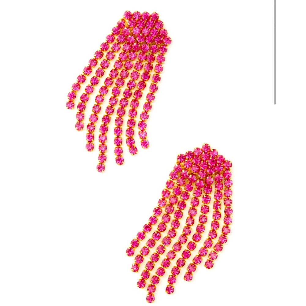 Tuckernuck Crystal Simone Earrings Pink
Size 3”L x 1”W
Brand new- never worn - Picture 2 of 6